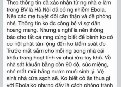 Có thể khởi tố người tung tin đồn dịch Ebola đến Việt Nam?
