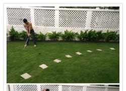 Công Vinh tập đánh golf trong biệt thự triệu đô