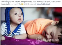 Đan Lê khoe ảnh con trai nhỏ dãi cực yêu