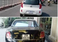 Hà Nội: Bentley 'ăn cắp' biển ngũ quý 9 của KIA Morning?