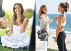 Jessica Alba coi nước dừa là thần dược làm đẹp