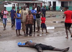 Kinh hoàng chó ăn thịt thi thể bệnh nhân Ebola