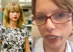 Ngộ nghĩnh cảnh Taylor Swift răng hô, đeo kính cận