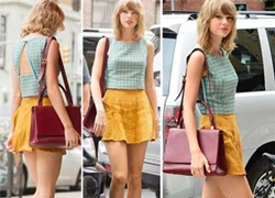 Taylor Swift diện váy siêu ngắn đi dạo phố