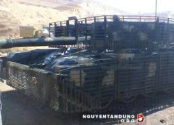 Xe tăng T-72 Syria được lắp lồng sắt chống đạn B41