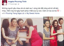 Angela Phương Trinh khoe ảnh gia đình đoàn tụ hạnh phúc