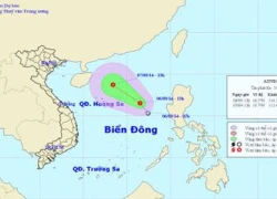 Áp thấp cách quần đảo Hoàng Sa khoảng 470km về phía Đông