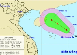 Áp thấp nhiệt đới cách Hoàng Sa khoảng 240km và có khả năng mạnh thêm