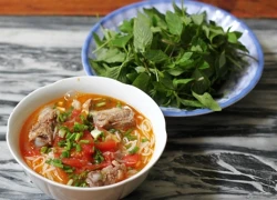 [Chế biến] &#8211; Bún sườn hầm sấu