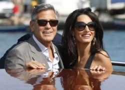 George Clooney hớn hở tới Venice làm đám cưới