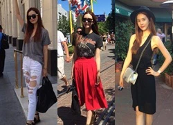 Lee Da Hae khoe street style &#8216;cực chất&#8217; tại Mỹ