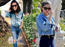 Mặc cả cây denim đẹp như sao Hollywood