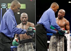 Mayweather bị đối thủ cắn trên võ đài