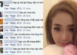 Minh Hằng bị &#8217;soi&#8217; vì đi ngủ vẫn trang điểm lòe loẹt