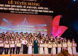 Vinh danh HS xứ Nghệ đạt thành tích cao trong năm 2014