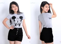 Áo thun nữ Mickey yêu