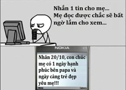 Bất ngờ khi lần đầu chúc mừng mẹ ngày 20/10