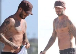 Becks khoe thân hình săn chắc, hút hồn chị em trên bãi biển