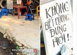 Biển &#8216;Không biết đường, đừng hỏi&#8217; ở Hà Nội gây sốc