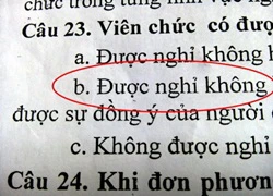 Đề thi tuyển giáo viên được đánh dấu đáp án?