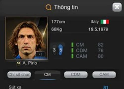 FIFA Online 3: Andrea Pirlo - ông hoàng của những đường kiến tạo