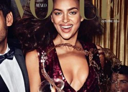 Irina Shayk khoe ảnh mặc váy xẻ ngực táo bạo trên bìa tạp chí