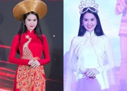 Ngọc Trinh bất ngờ đội vương miện, diện áo dài trên sân khấu