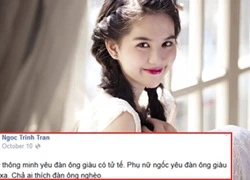 Ngọc Trinh: Chả ai thích đàn ông nghèo!