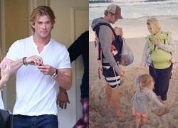 Vợ Chris Hemsworth khoe loạt ảnh gia đình đáng yêu