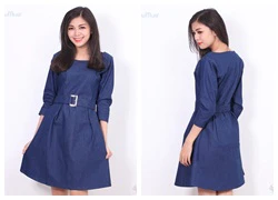 Đầm Denim xòe Tina cá tính