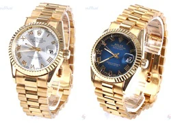 Đồng hồ nam nữ kiều dáng Rolexx Gold Blue