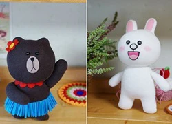 May gấu Brown và thỏ Cony từ tất cực đáng yêu