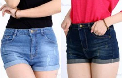 Quần short jean nữ cá tính