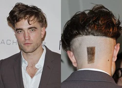 Robert Pattinson tóc mái bù xù, gáy cạo trắng hếu