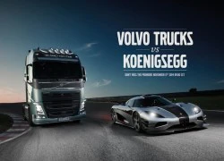 Xe đầu kéo Volvo "thách đấu" siêu xe Koenigsegg One:1