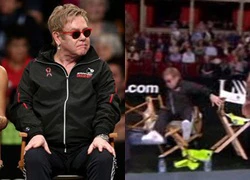 Elton John bị ngã lộn nhào tại sân tennis