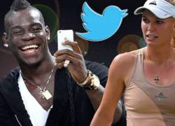 Mario Balotelli và Caroline Wozniacki: Vua và nữ hoàng trên... Twitter