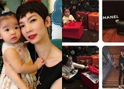 Mẹ con Xuân Lan hạnh phúc khi được 'Ông già Noel' tặng quà