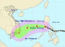 Sáng nay, bão Hagupit giật cấp 11 vào biển Đông