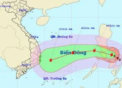 Siêu bão Hagupit giật cấp 13 khi tiến vào Biển Đông