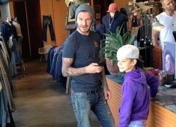 Beckham 'con' qua mặt Beckham 'cha'