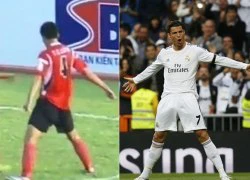 Cầu thủ ĐTLA bắt chước C. Ronaldo