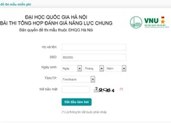 Đề thi đại học mẫu của trường ĐH Quốc gia Hà Nội