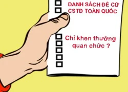 Khen thưởng tập trung "về tay" cán bộ, lãnh đạo