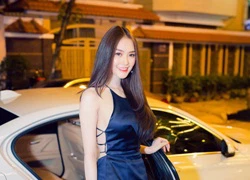 Linh Chi mặc sexy, ngồi xe sang đi tiệc