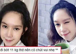 Minh Hà giảm 11kg dù mới sinh chưa đầy 1 tháng