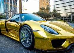 Siêu phẩm Porsche 918 Spyder Hybrid mạ chrome vàng cực độc