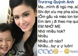 Trương Quỳnh Anh rạng rỡ bên con giữa 'bão' gia đình rạn nứt