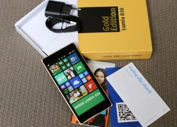 Ảnh mở hộp Nokia Lumia 830 Gold Edition