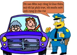 Cảnh sát mời rượu đêm giao thừa